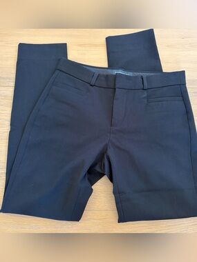 BANANA REPUBLIC Minimalist Sloan Curvy Fit Sz 0 Black Cotton Blend Dress Pants